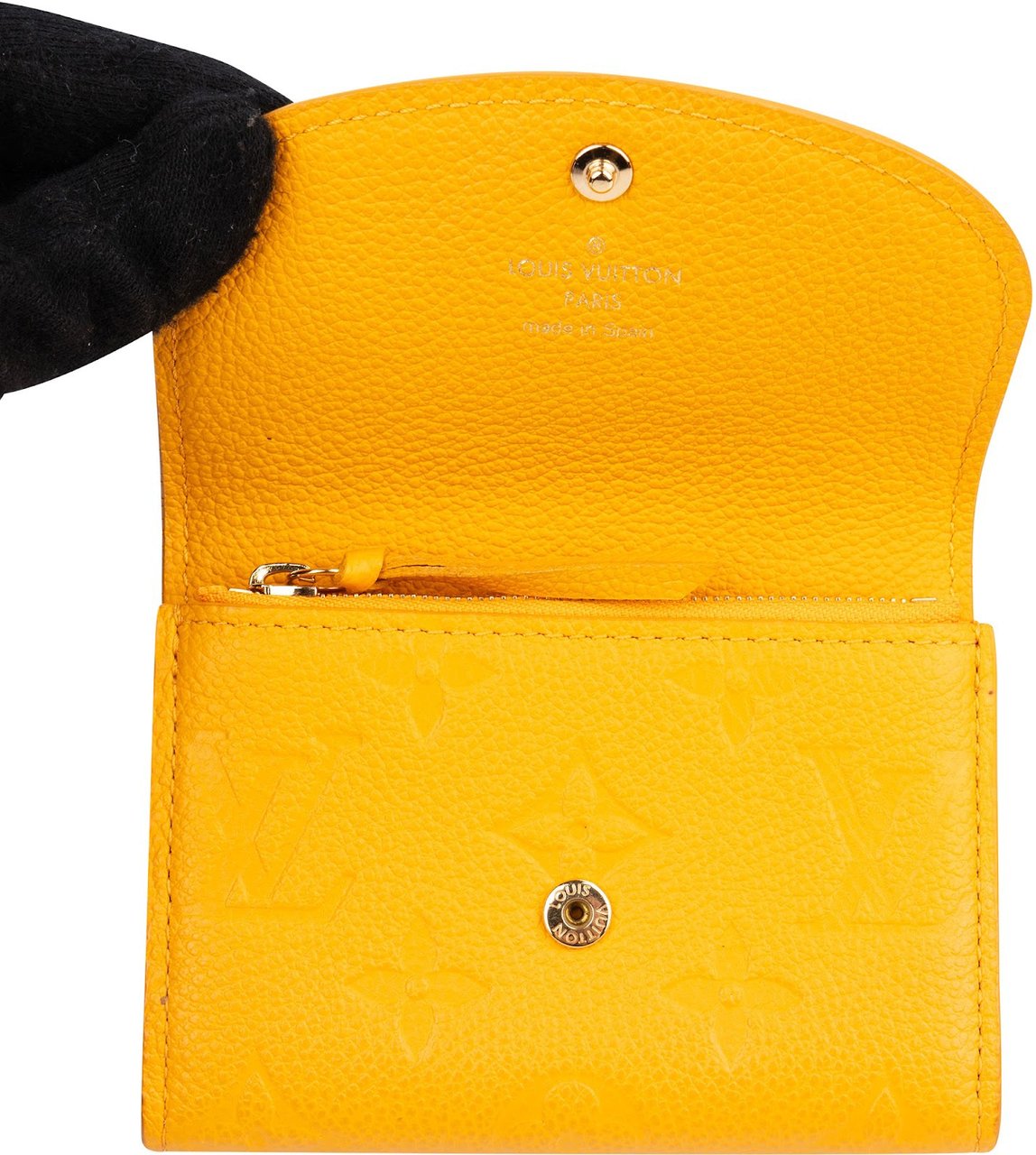 Louis Vuitton Monogram Empreinte Leather Micro Wallet Geel
