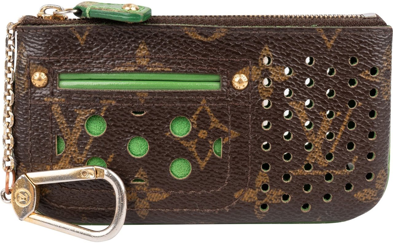 Louis Vuitton Limited Perforated Monogram Cles Key Pouch Bruin