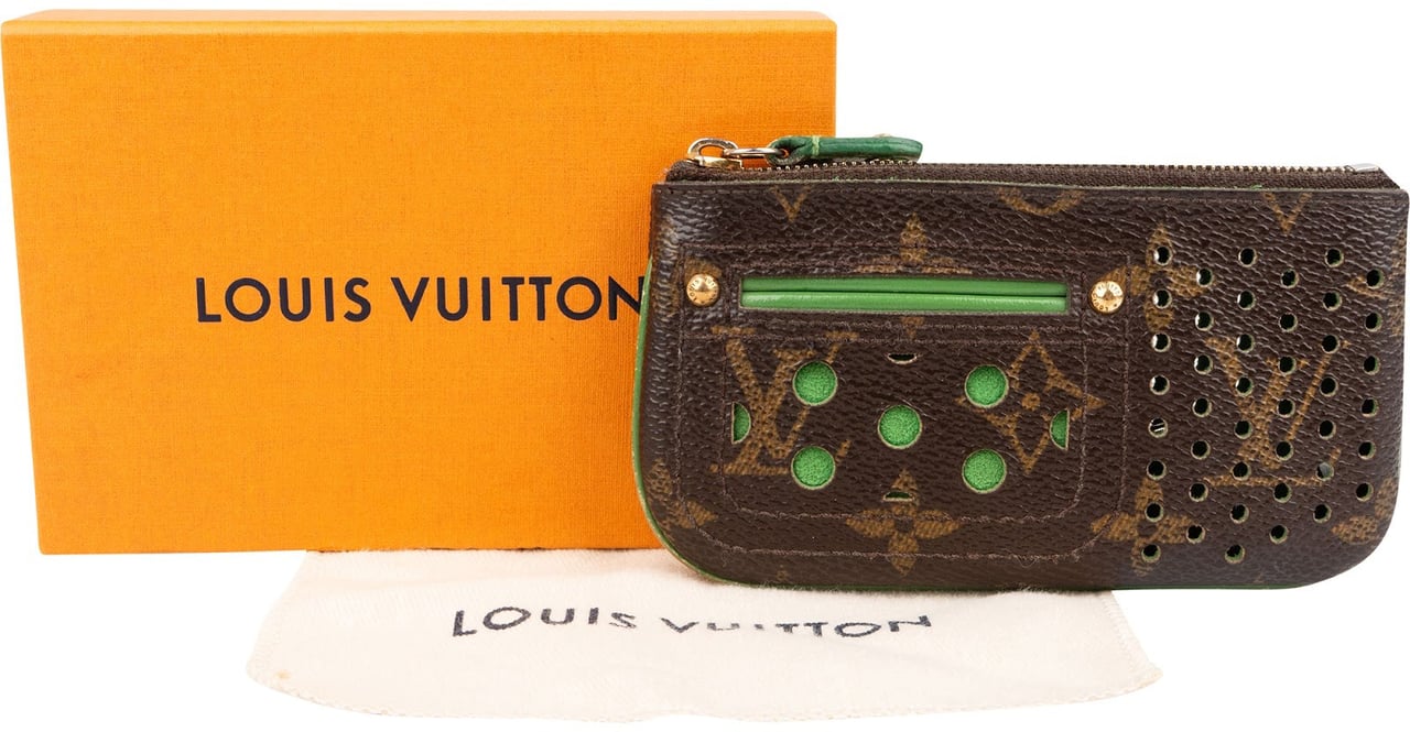 Louis Vuitton Limited Perforated Monogram Cles Key Pouch Bruin