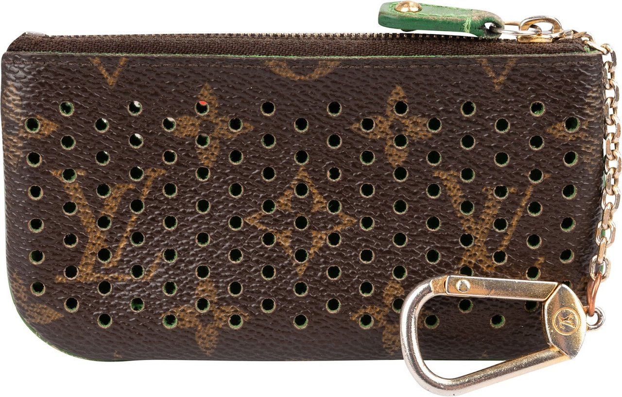 Louis Vuitton Limited Perforated Monogram Cles Key Pouch Bruin