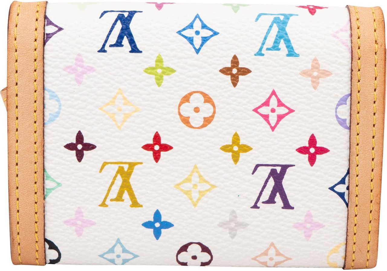 Louis Vuitton Monogram Murakami Multicolor Malle Trifold Coin Wallet Wit