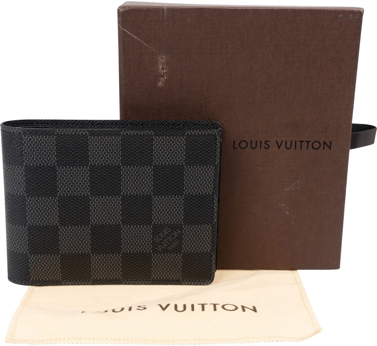 Louis Vuitton Monogram Damier Graphite Canvas Multiple Wallet Zwart