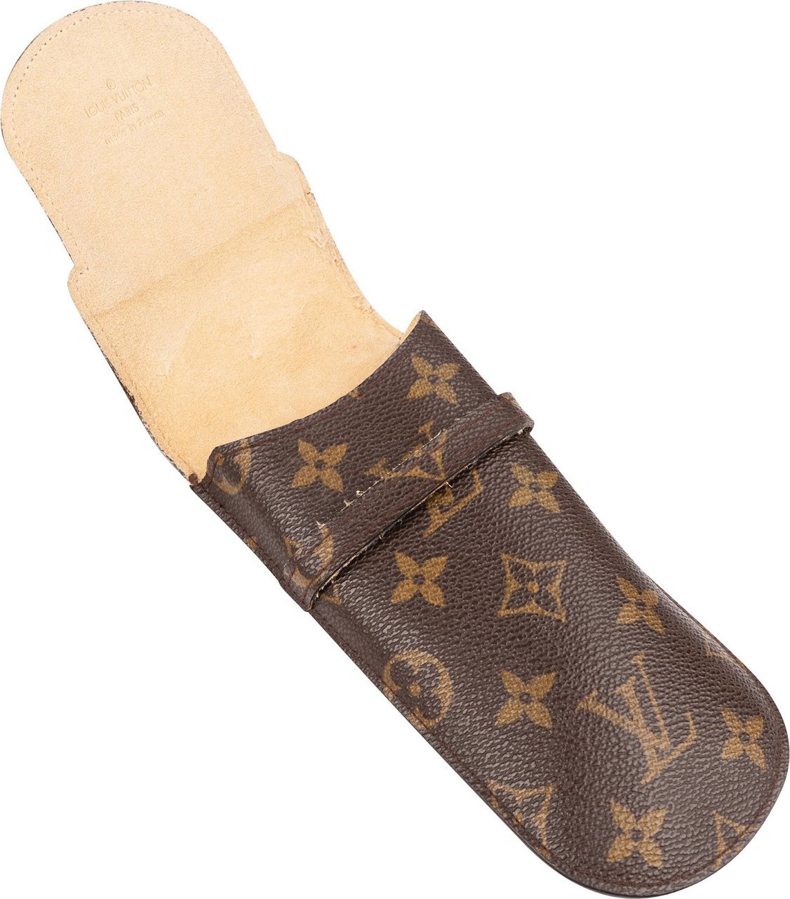 Louis Vuitton Monogram Canvas Stylo Lunettes Sunglasses Etui Case Bruin