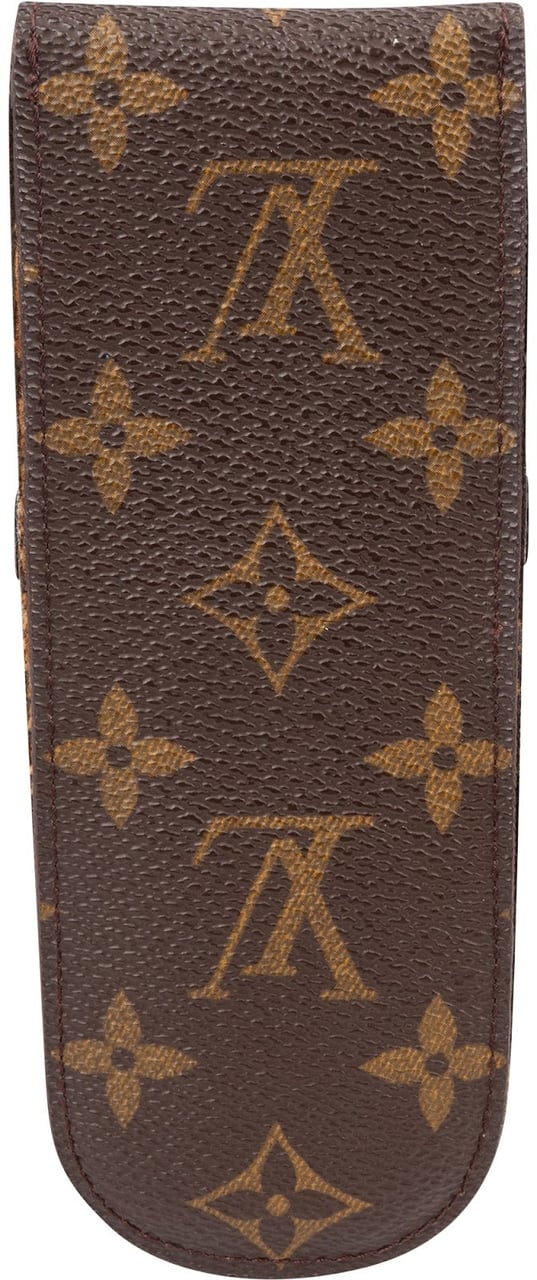 Louis Vuitton Monogram Canvas Small Stylo Lunettes Sunglasses Etui Case Bruin
