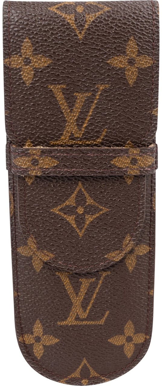 Louis Vuitton Monogram Canvas Small Stylo Lunettes Sunglasses Etui Case Bruin