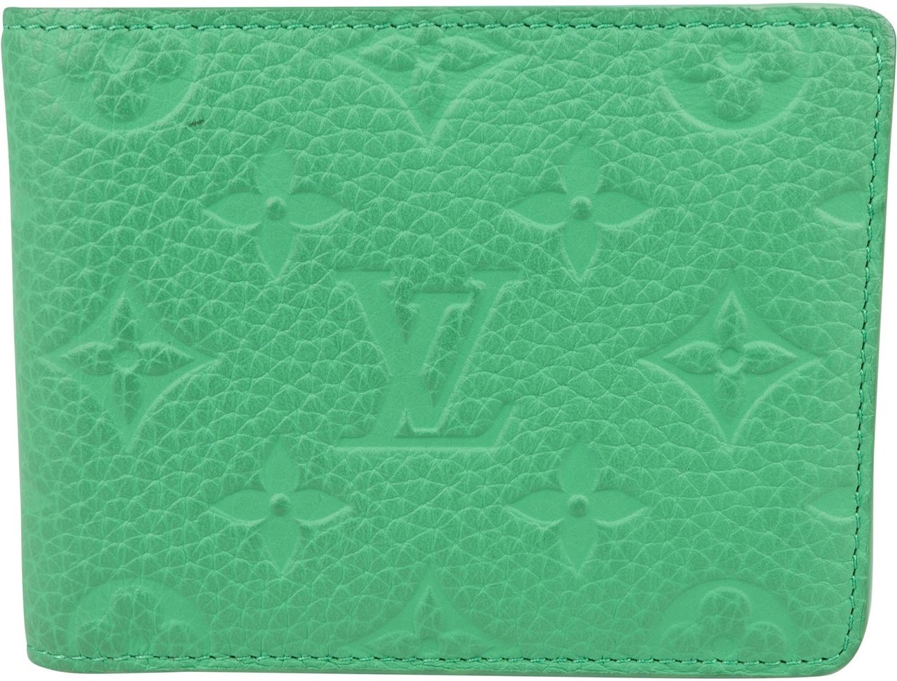 Louis Vuitton Green Monogram Empreinte Leather Slender Wallet Groen