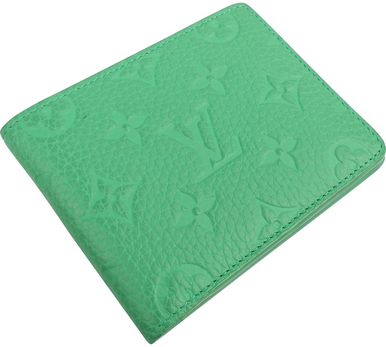 Louis Vuitton Green Monogram Empreinte Leather Slender Wallet Groen