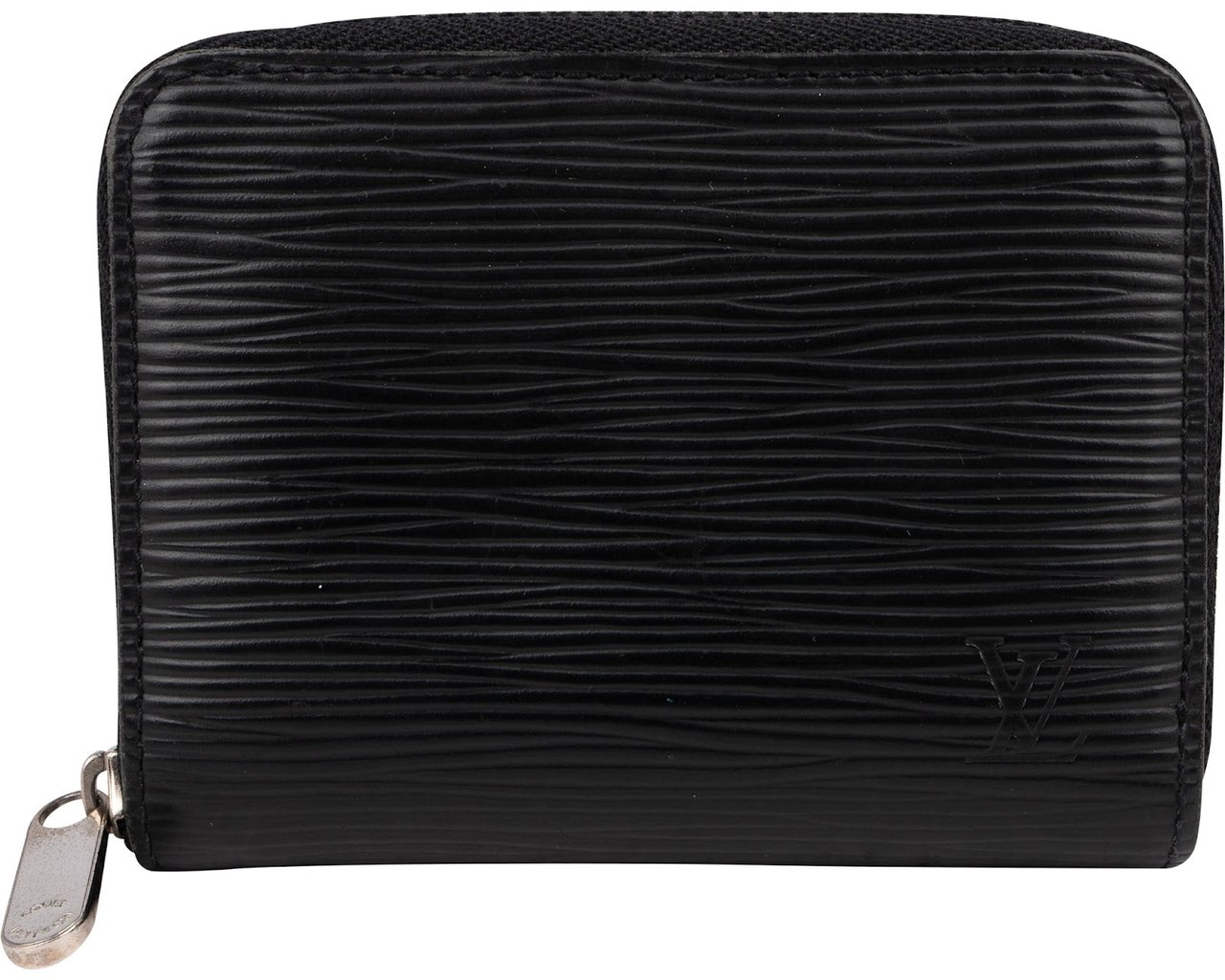 Louis Vuitton Noir Epi Leather Zippy Coin Purse Wallet Zwart