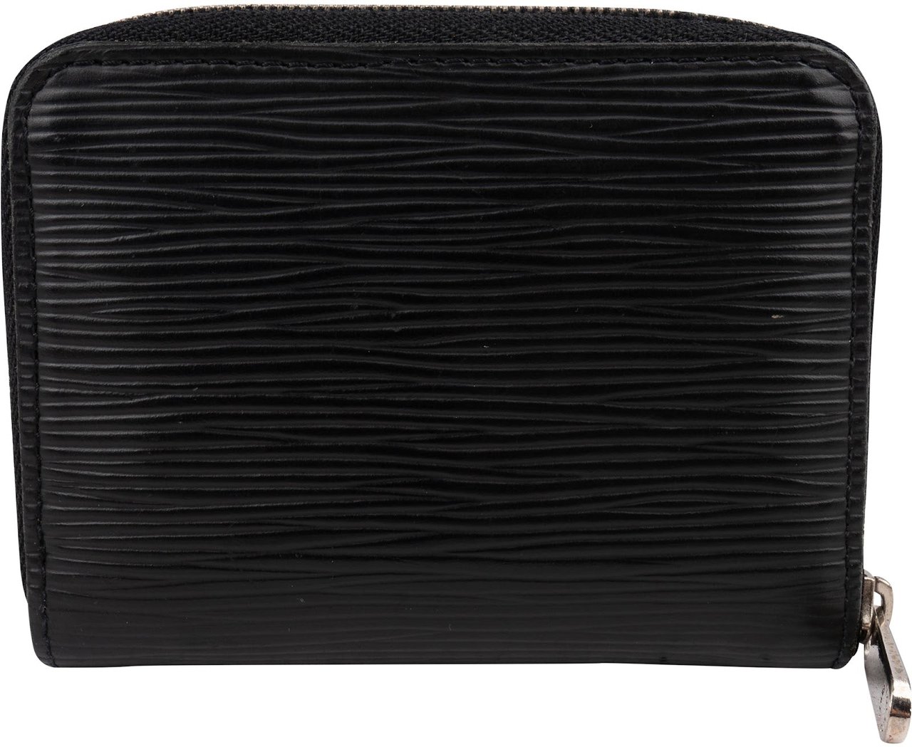 Louis Vuitton Noir Epi Leather Zippy Coin Purse Wallet Zwart