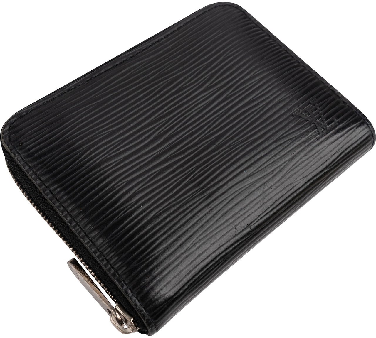 Louis Vuitton Noir Epi Leather Zippy Coin Purse Wallet Zwart
