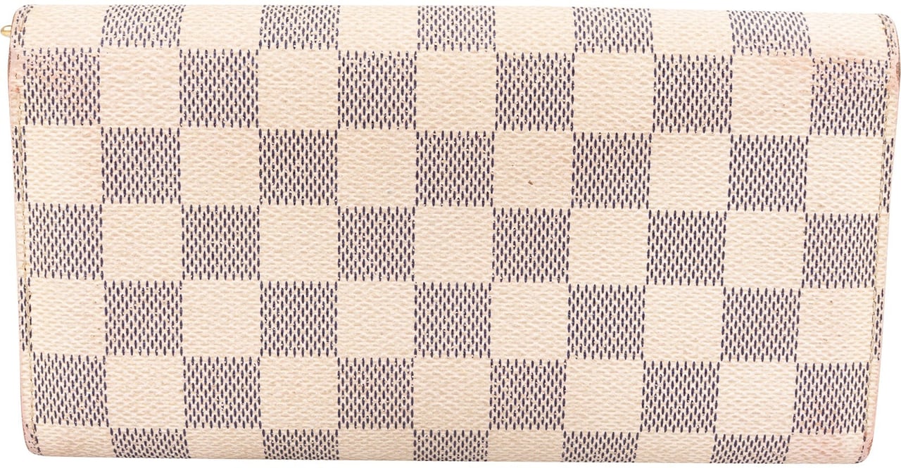 Louis Vuitton Monogram Damier Azur Canvas Sarah Wallet Wit