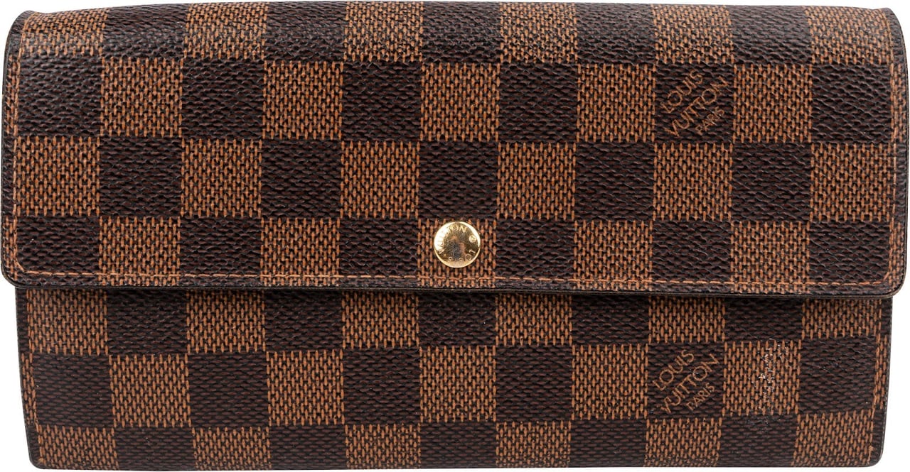 Louis Vuitton Monogram Damier Ebene Canvas Sarah Wallet Bruin