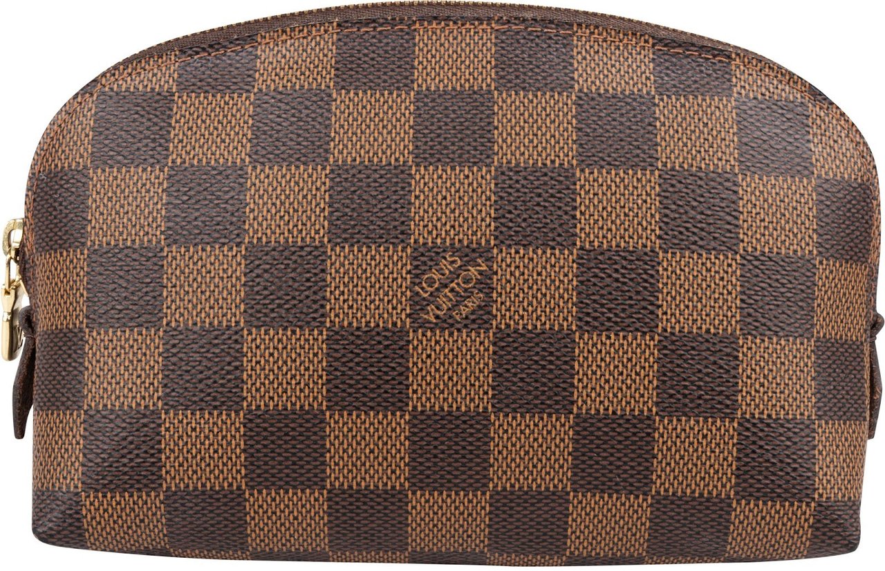 Louis Vuitton Monogram Damier Ebene Canvas Cosmetic Pouch PM Bruin