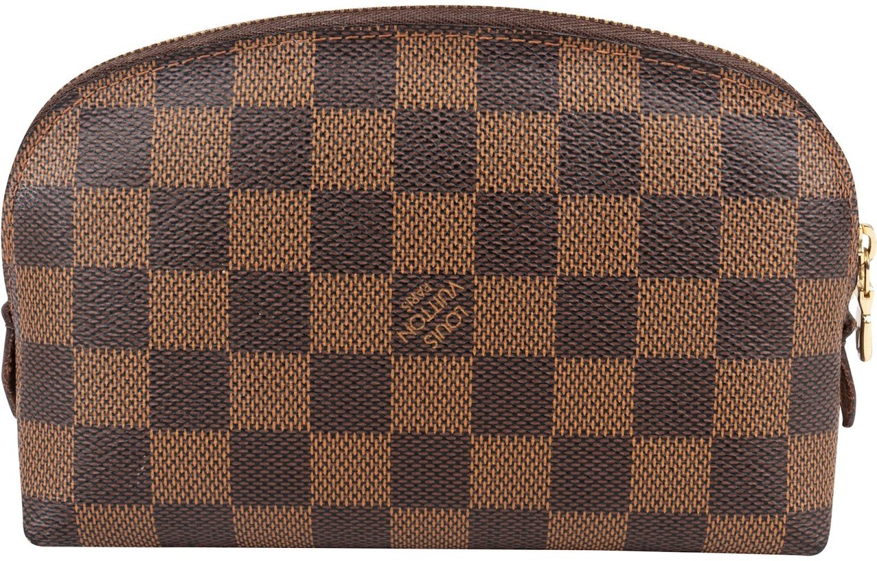 Louis Vuitton Monogram Damier Ebene Canvas Cosmetic Pouch PM Bruin