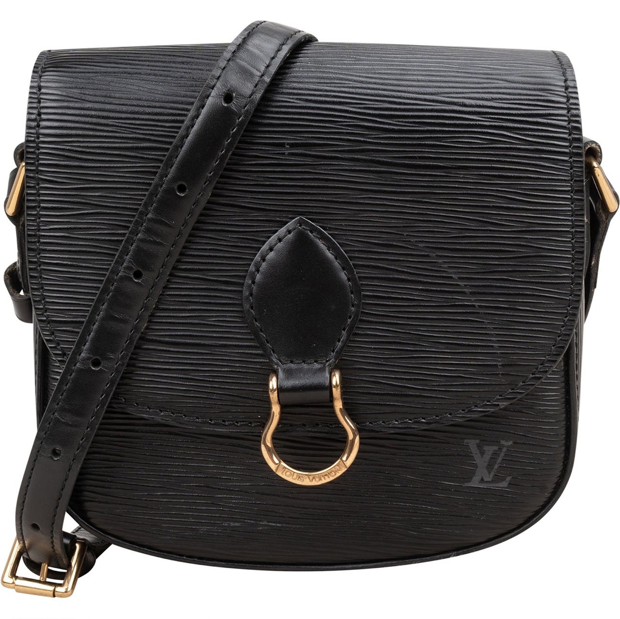 Louis Vuitton Noir Epi Leather Saint Cloud PM Crossbody Bag Zwart