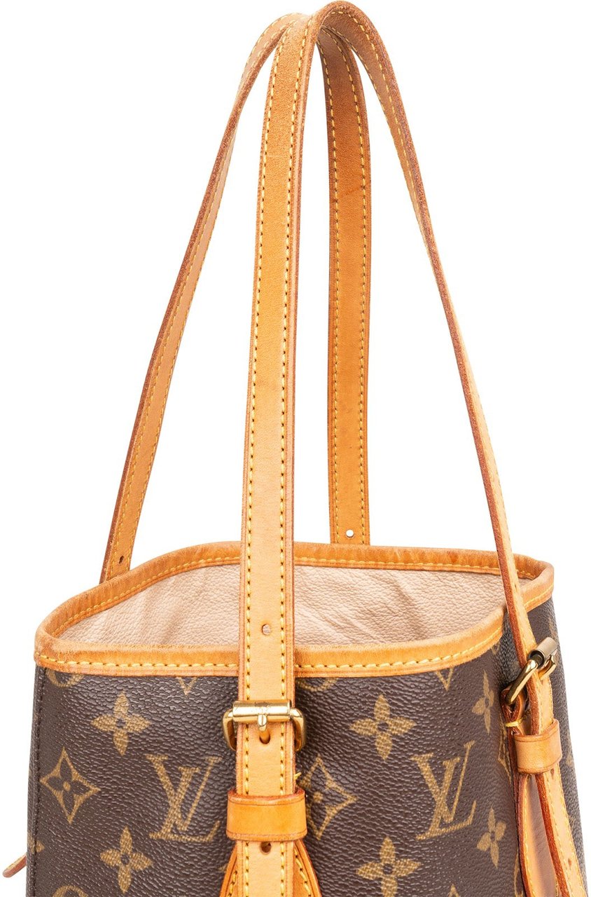 Louis Vuitton Monogram Canvas Bucket PM Shoulder Bag Bruin