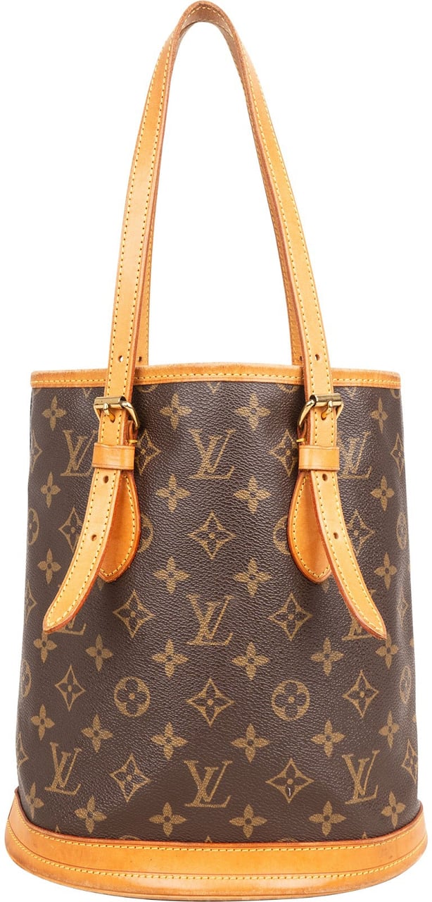 Louis Vuitton Monogram Canvas Bucket PM Shoulder Bag Bruin