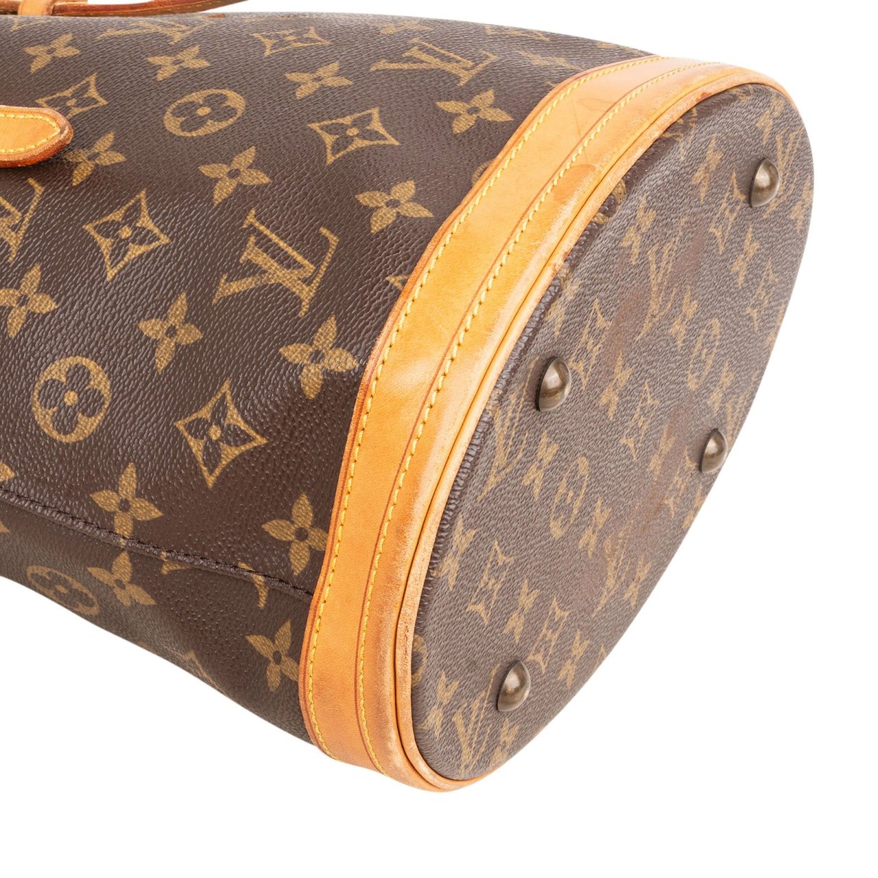 Louis Vuitton Monogram Canvas Bucket PM Shoulder Bag Bruin