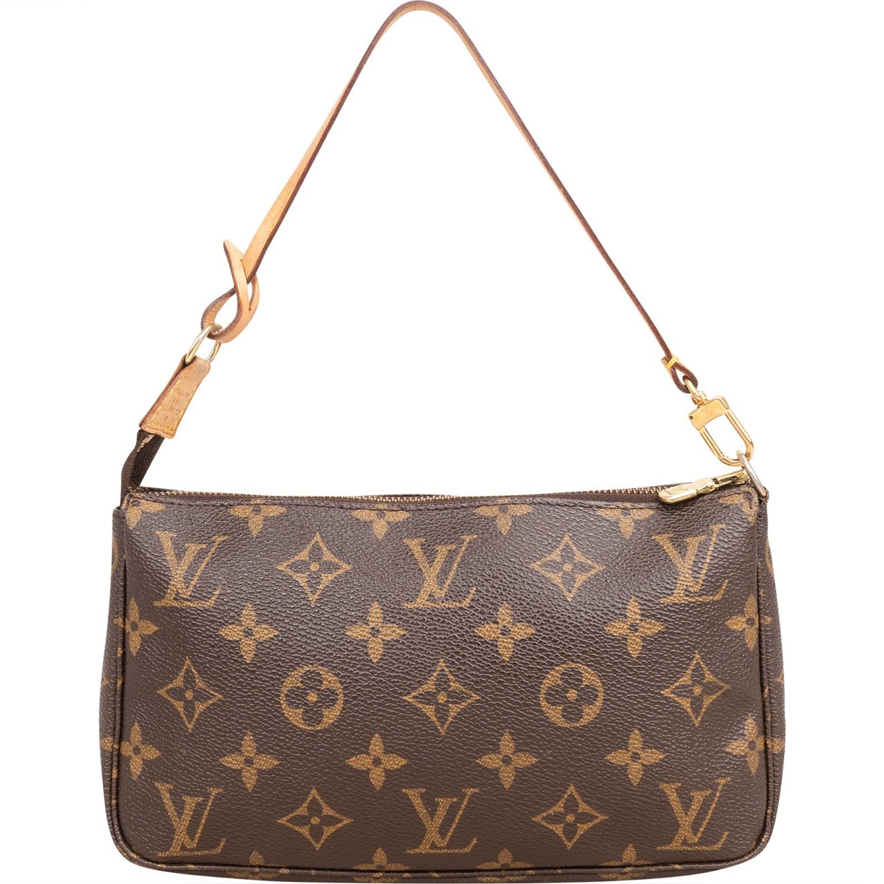Louis Vuitton Monogram Canvas Pochette Accessoires Handbag Bruin
