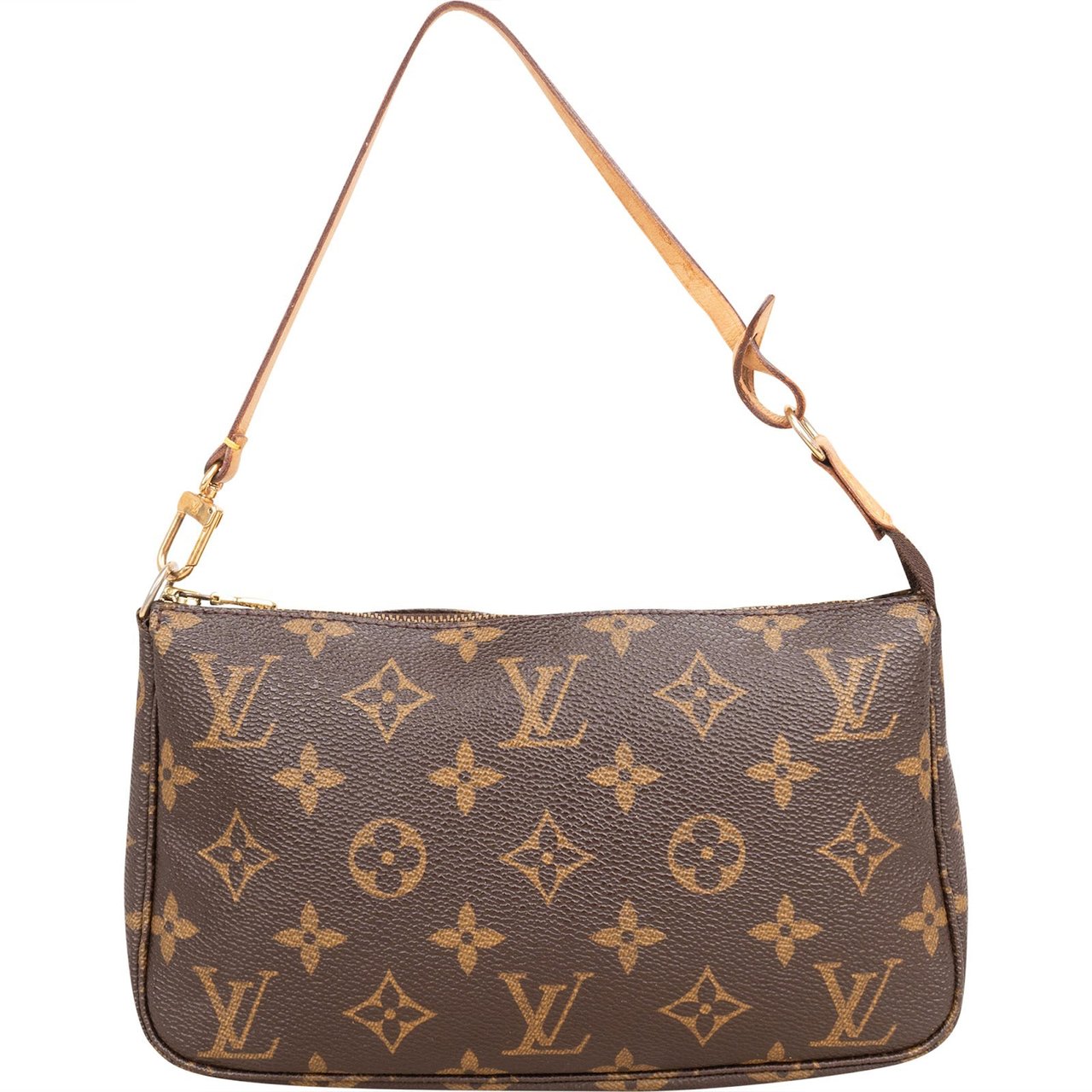 Louis Vuitton Monogram Canvas Pochette Accessoires Handbag Bruin