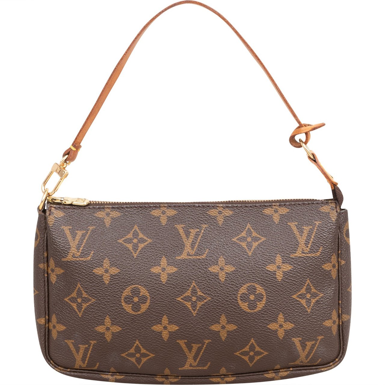 Louis Vuitton Monogram Canvas Pochette Accessoires Handbag Bruin