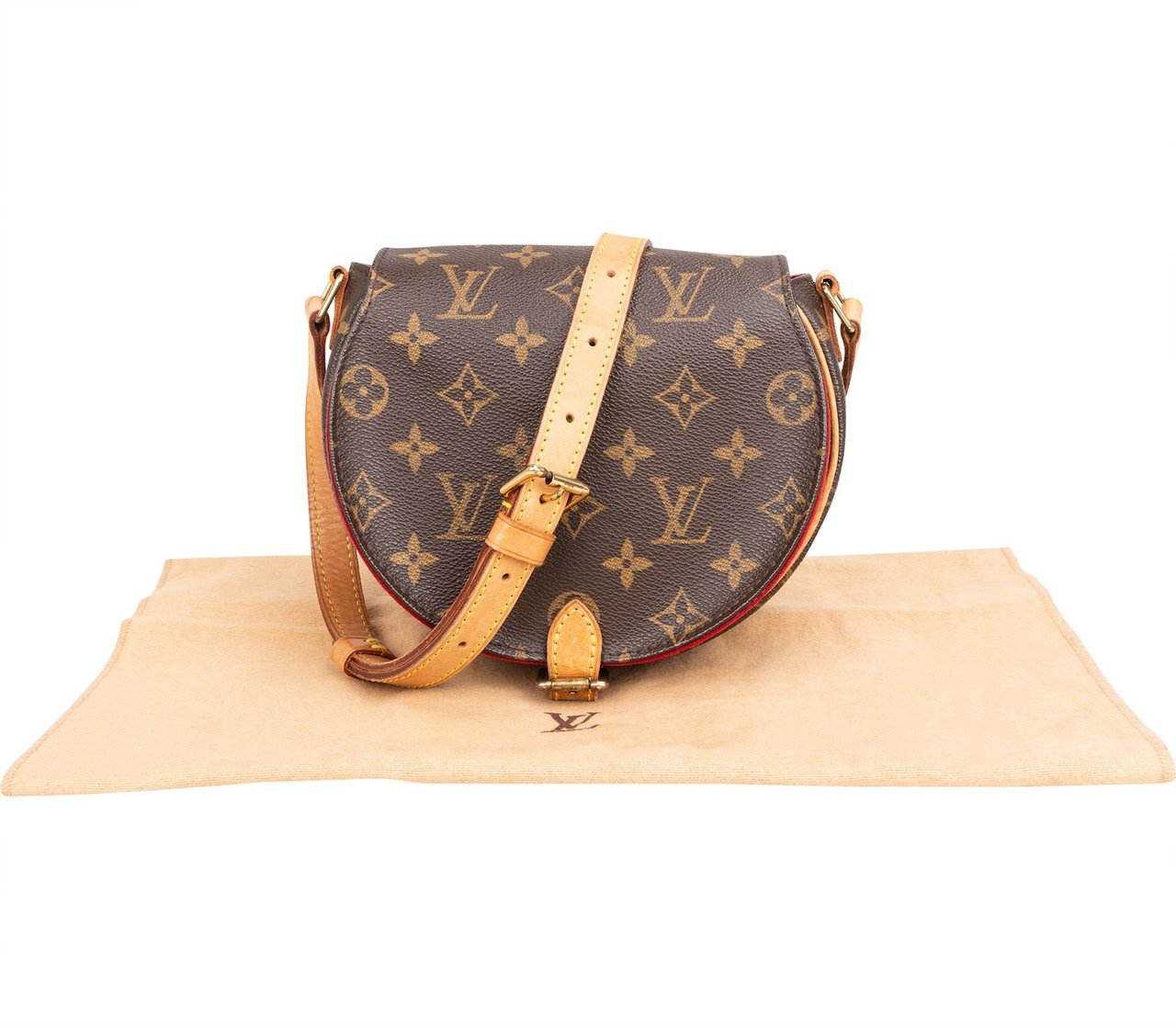 Louis Vuitton Monogram Canvas Tambourine Crossbody Bag Bruin
