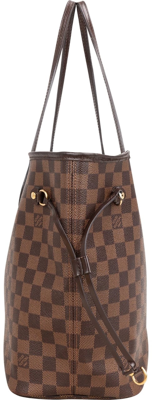 Louis Vuitton Monogram Damier Ebene Neverfull MM Shoulder Bag Bruin