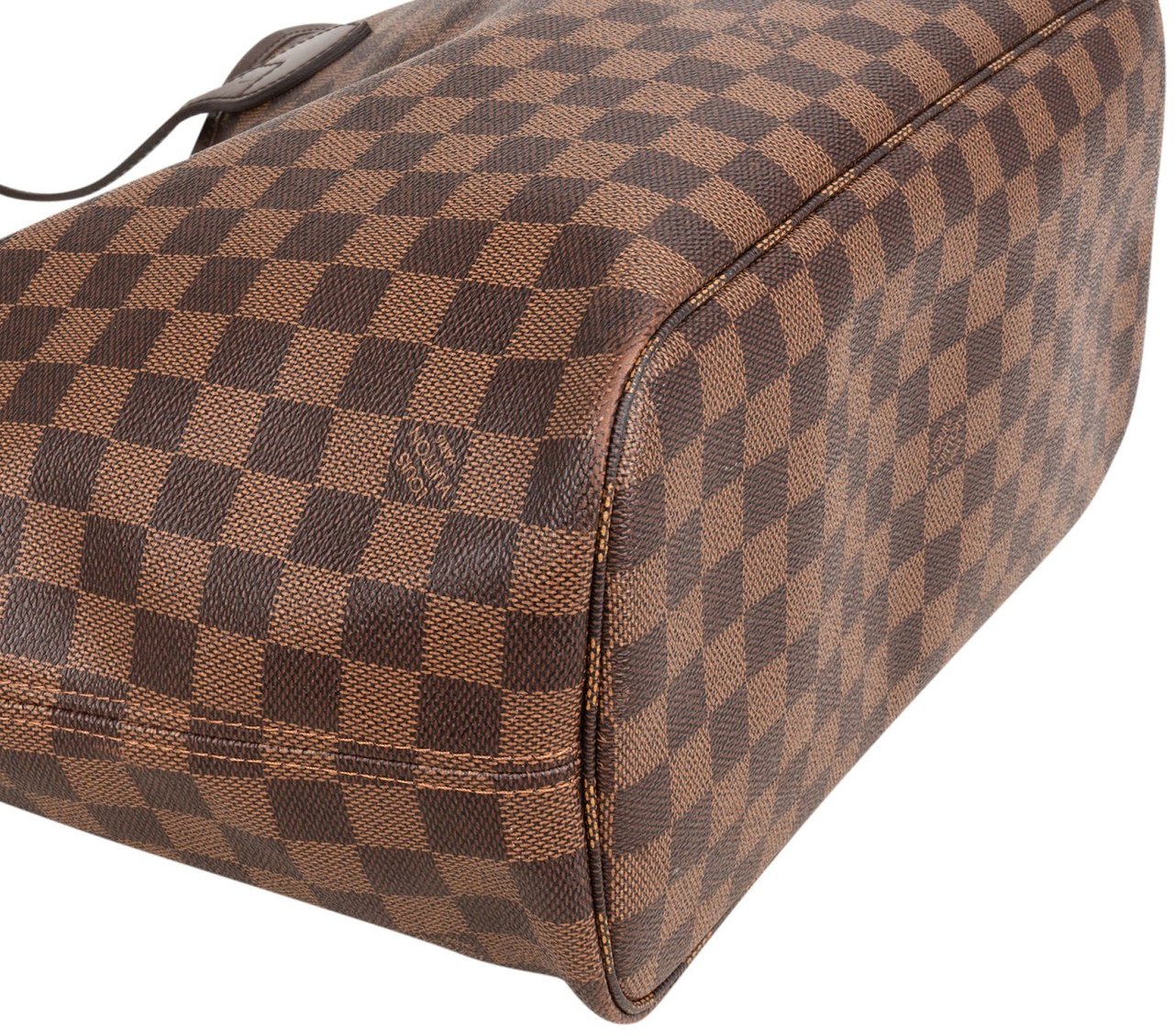 Louis Vuitton Monogram Damier Ebene Neverfull MM Shoulder Bag Bruin