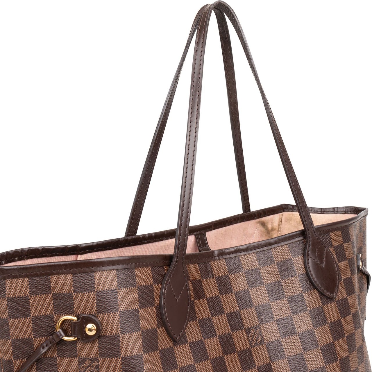 Louis Vuitton Monogram Damier Ebene Neverfull MM Shoulder Bag Bruin