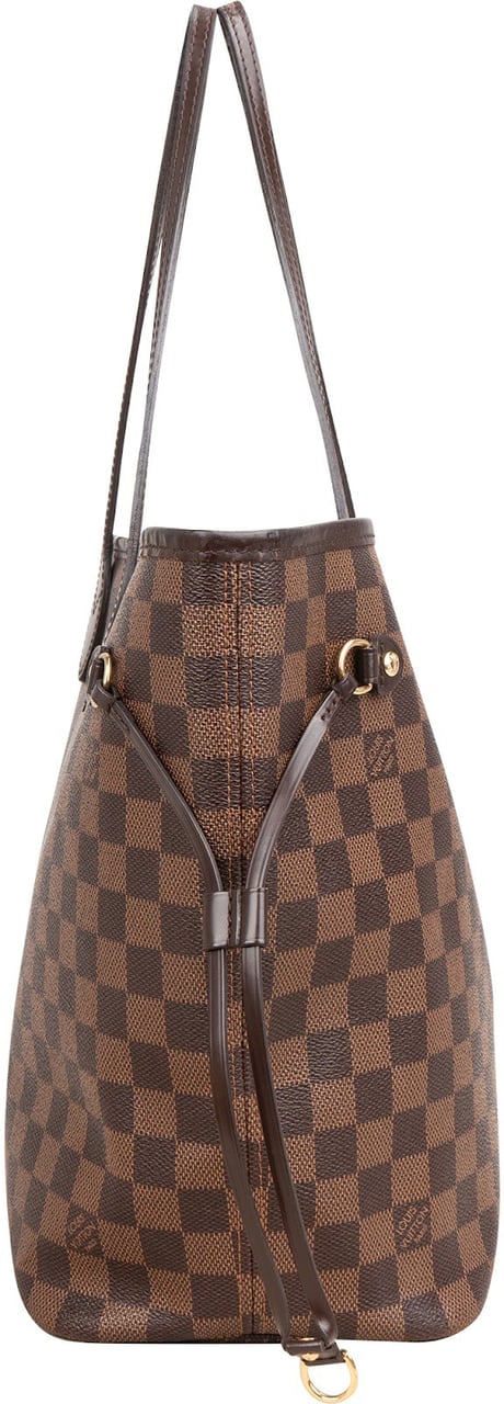 Louis Vuitton Monogram Damier Ebene Neverfull MM Shoulder Bag Bruin