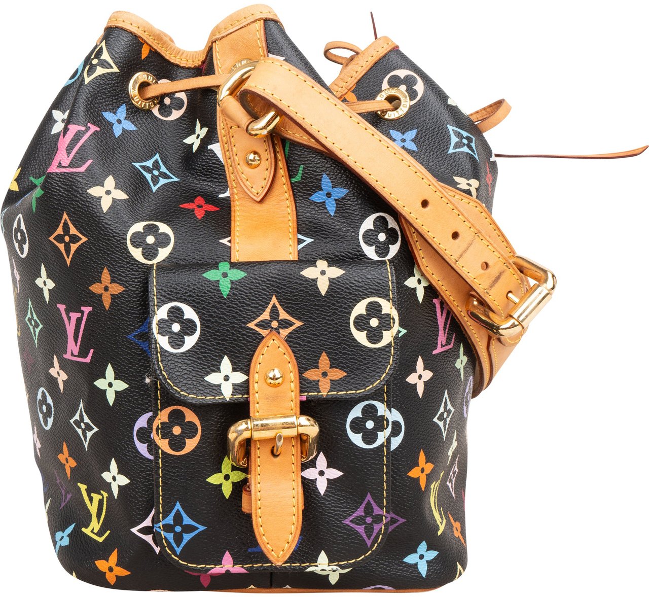 Louis Vuitton Monogram Murakami Multicolor Sac Noé Petit Shoulder Bag Zwart