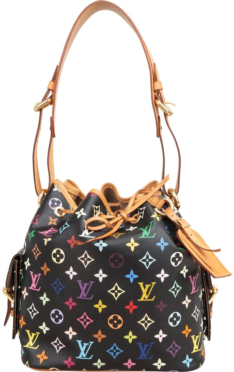 Louis Vuitton Monogram Murakami Multicolor Sac Noé Petit Shoulder Bag Zwart