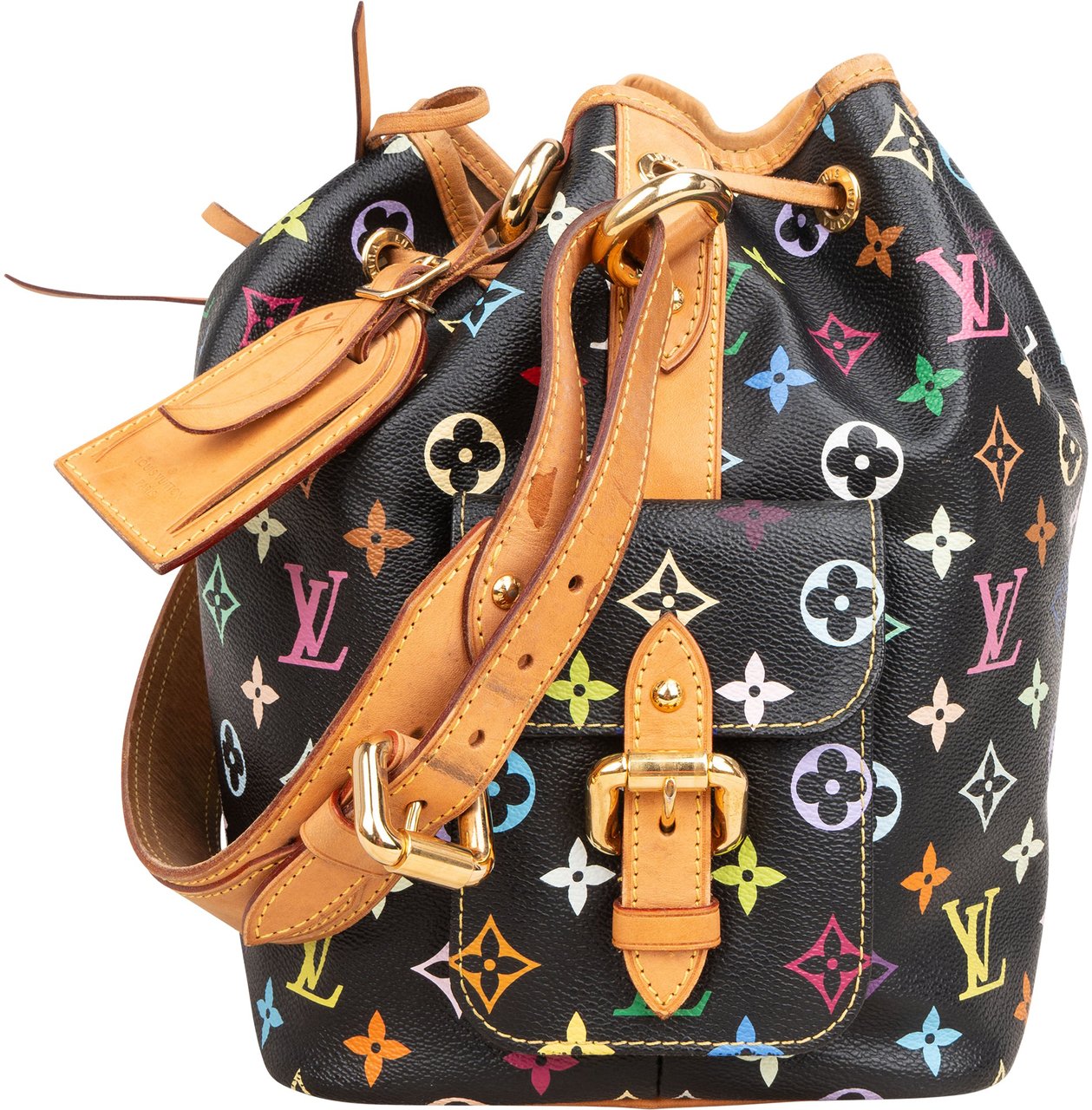 Louis Vuitton Monogram Murakami Multicolor Sac Noé Petit Shoulder Bag Zwart