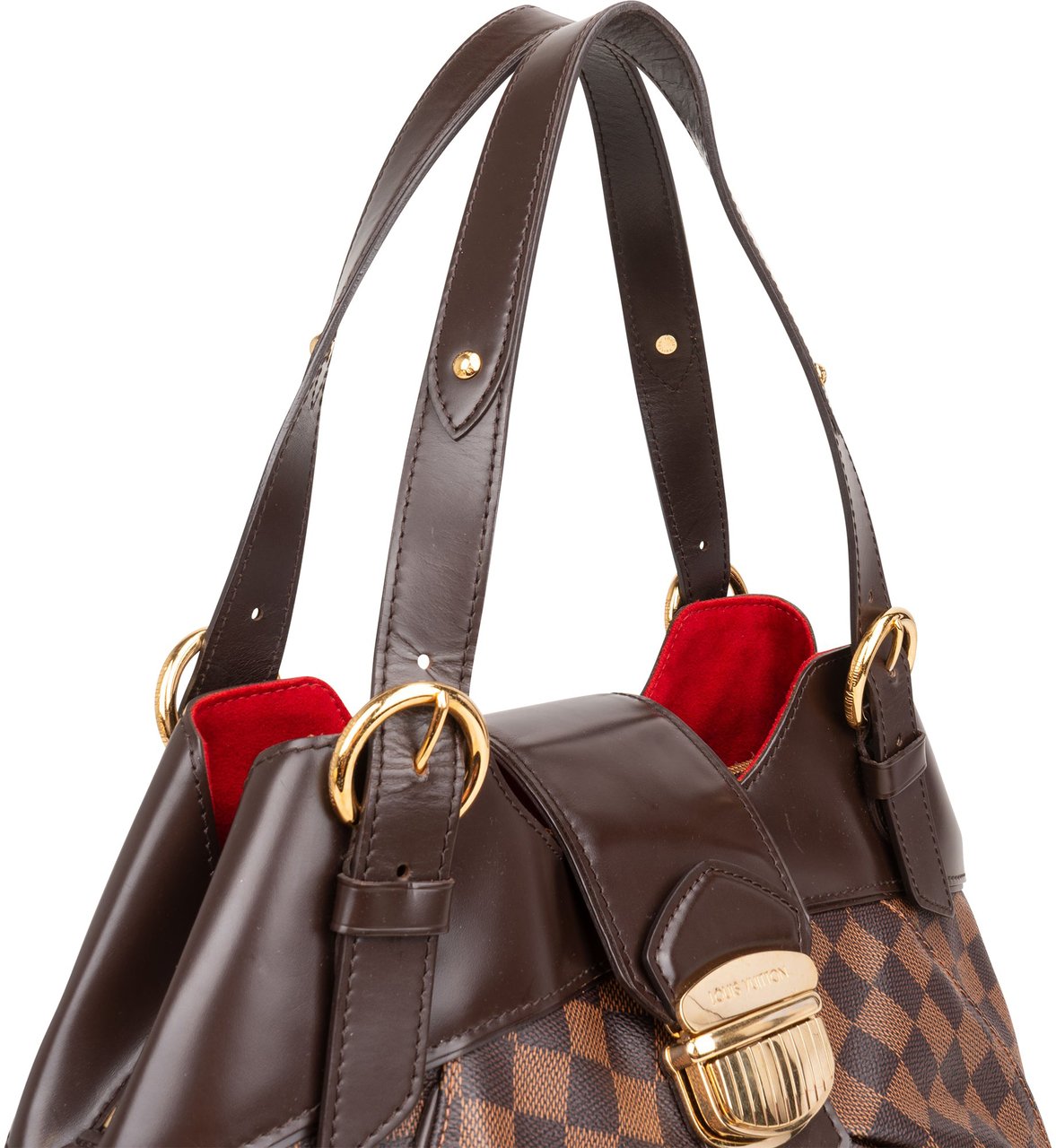 Louis Vuitton Monogram Damier Ebene Sistina GM Handbag Bruin