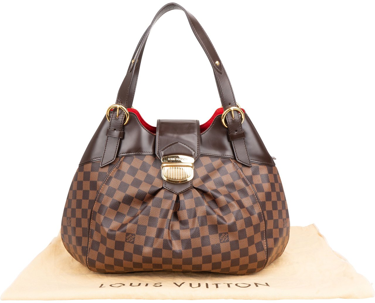 Louis Vuitton Monogram Damier Ebene Sistina GM Handbag Bruin