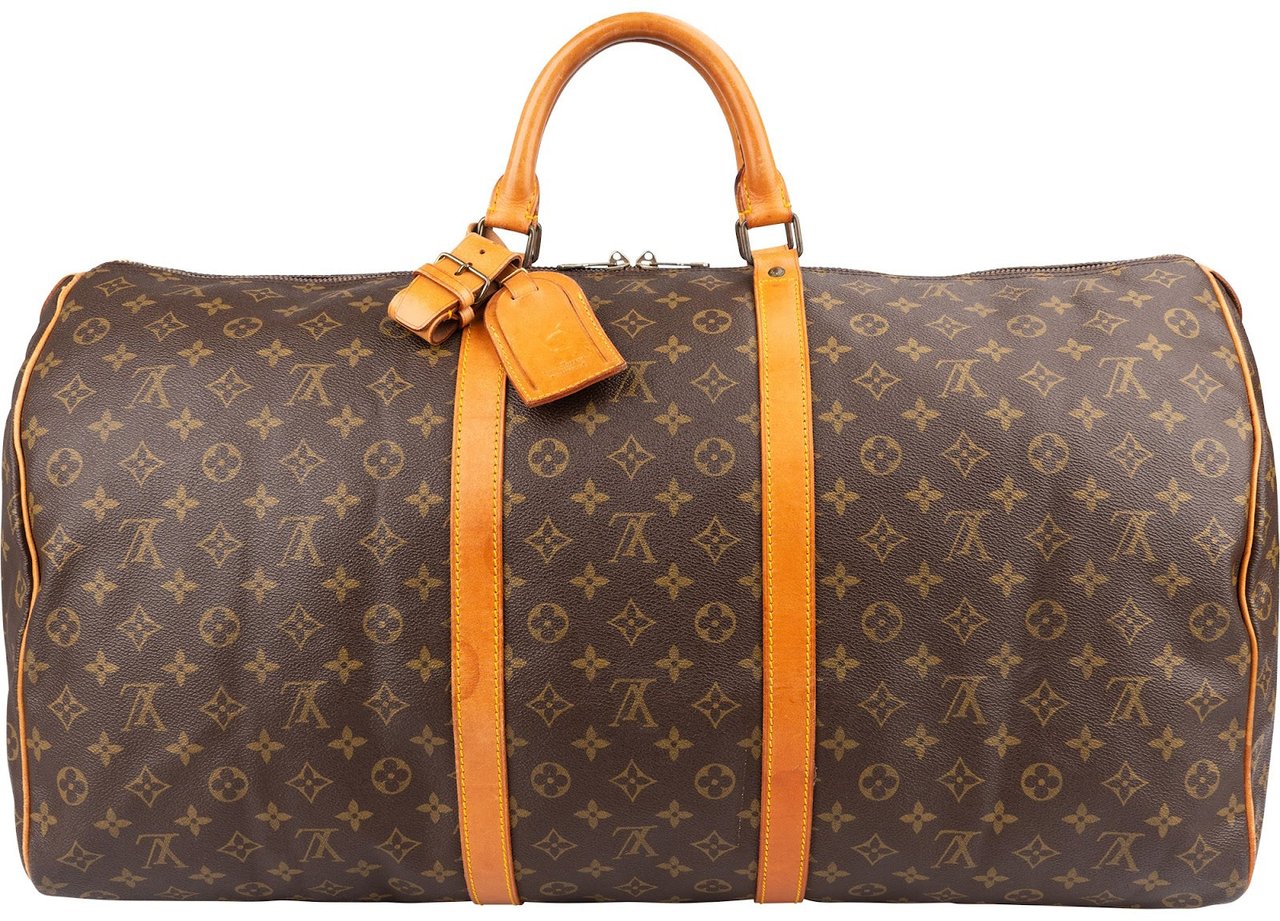 Louis Vuitton Monogram Canvas Keepall 60 Travel Bag Bruin