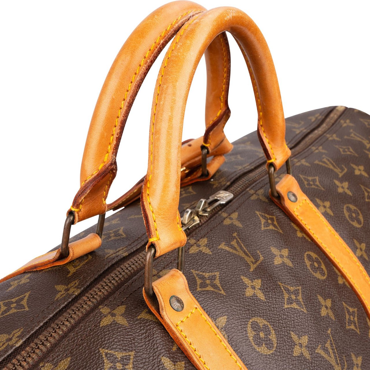 Louis Vuitton Monogram Canvas Keepall 60 Travel Bag Bruin