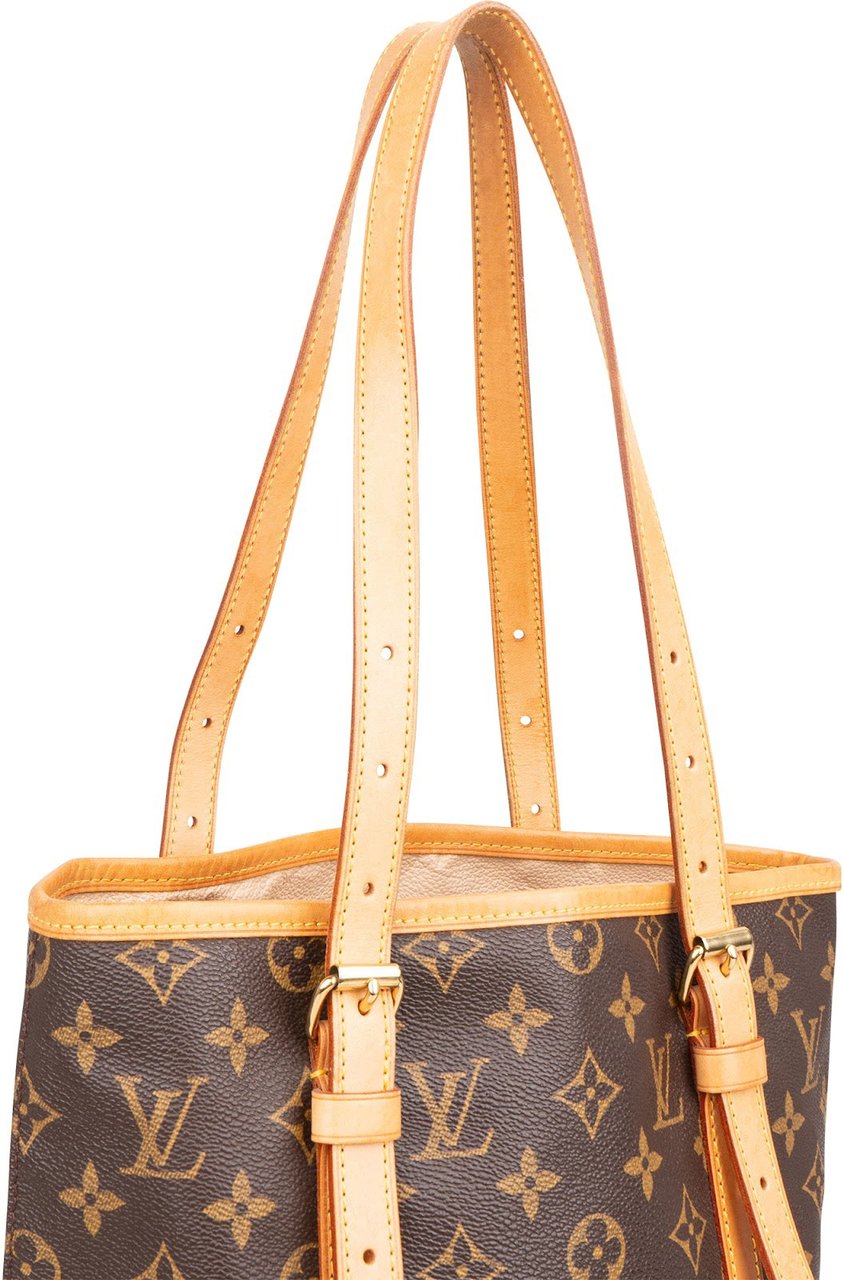 Louis Vuitton Monogram Canvas Bucket GM Shoulder Bag Bruin