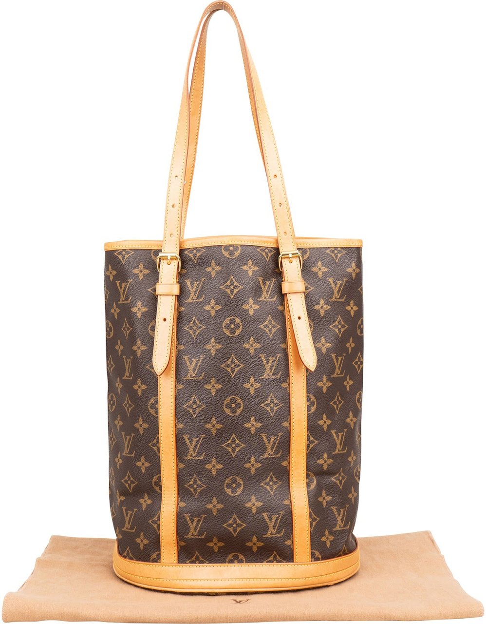 Louis Vuitton Monogram Canvas Bucket GM Shoulder Bag Bruin