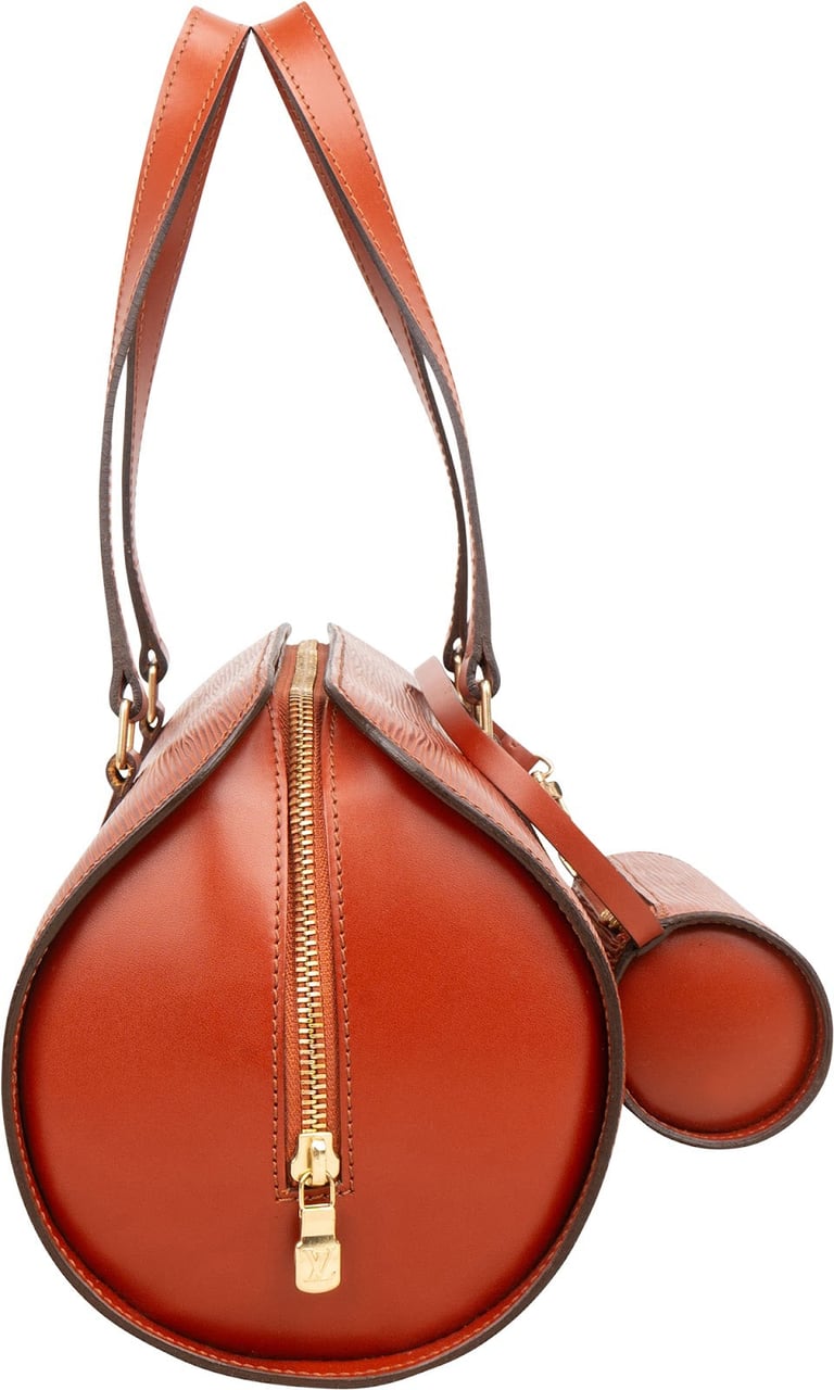 Louis Vuitton Cognac Epi Leather Soufflot Set Handbag Bruin