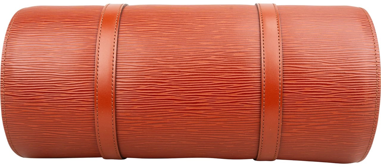 Louis Vuitton Cognac Epi Leather Soufflot Set Handbag Bruin