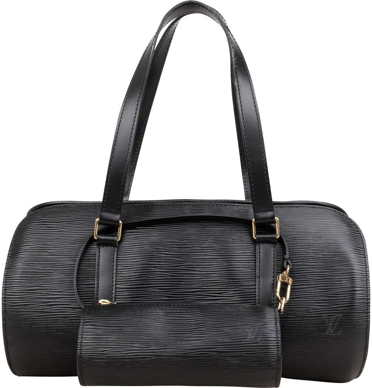 Louis Vuitton Noir Epi Leather Soufflot Set Handbag Zwart