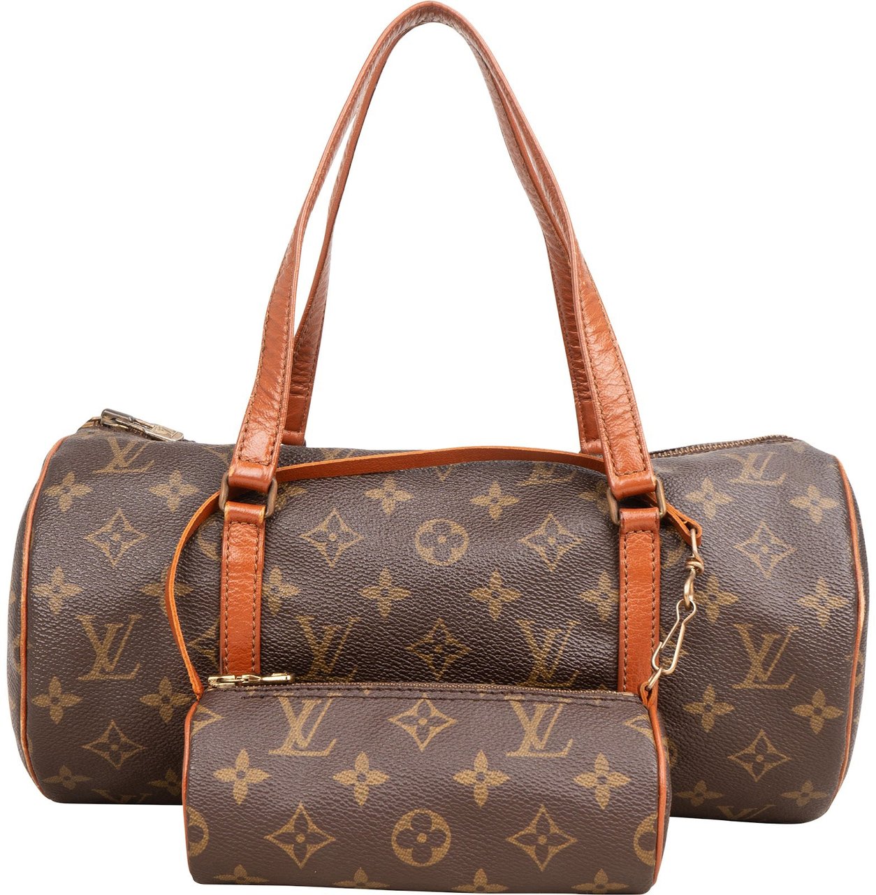 Louis Vuitton Monogram Canvas Papillon Set Handbag Bruin