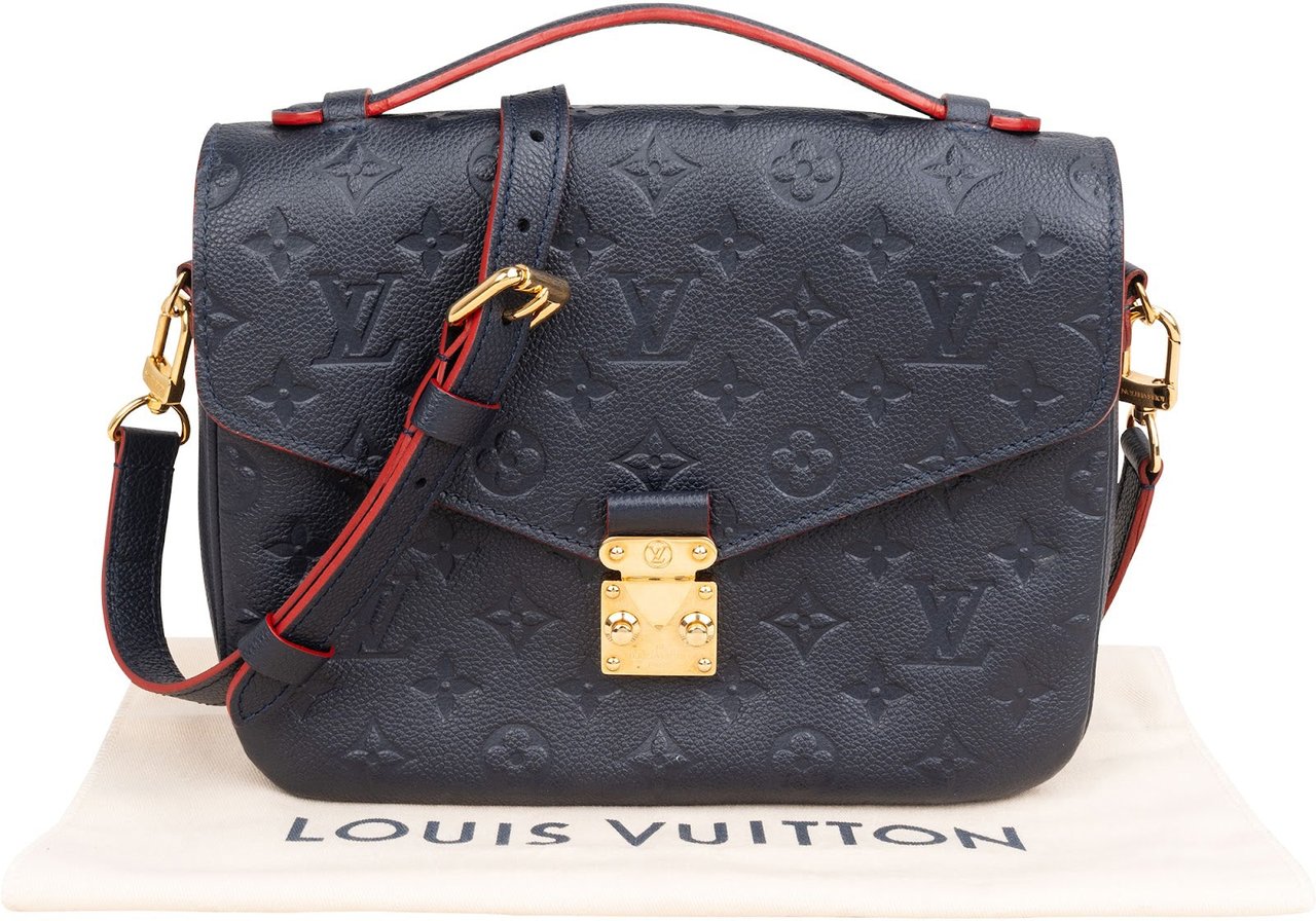 Louis Vuitton Monogram Empreinte Leather Métis Handbag Blauw