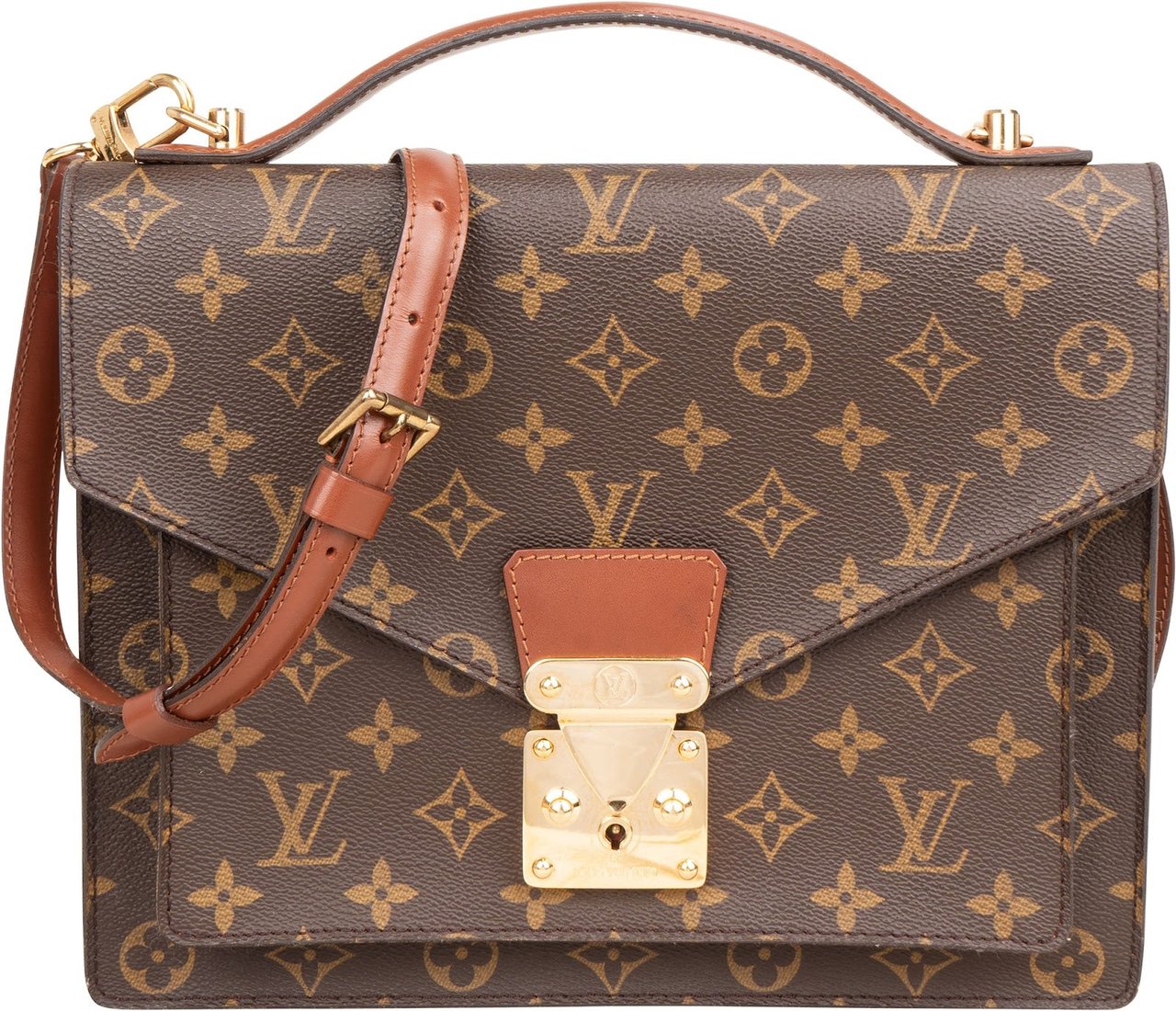 Louis Vuitton Monogram Canvas Monceau Handbag Bruin
