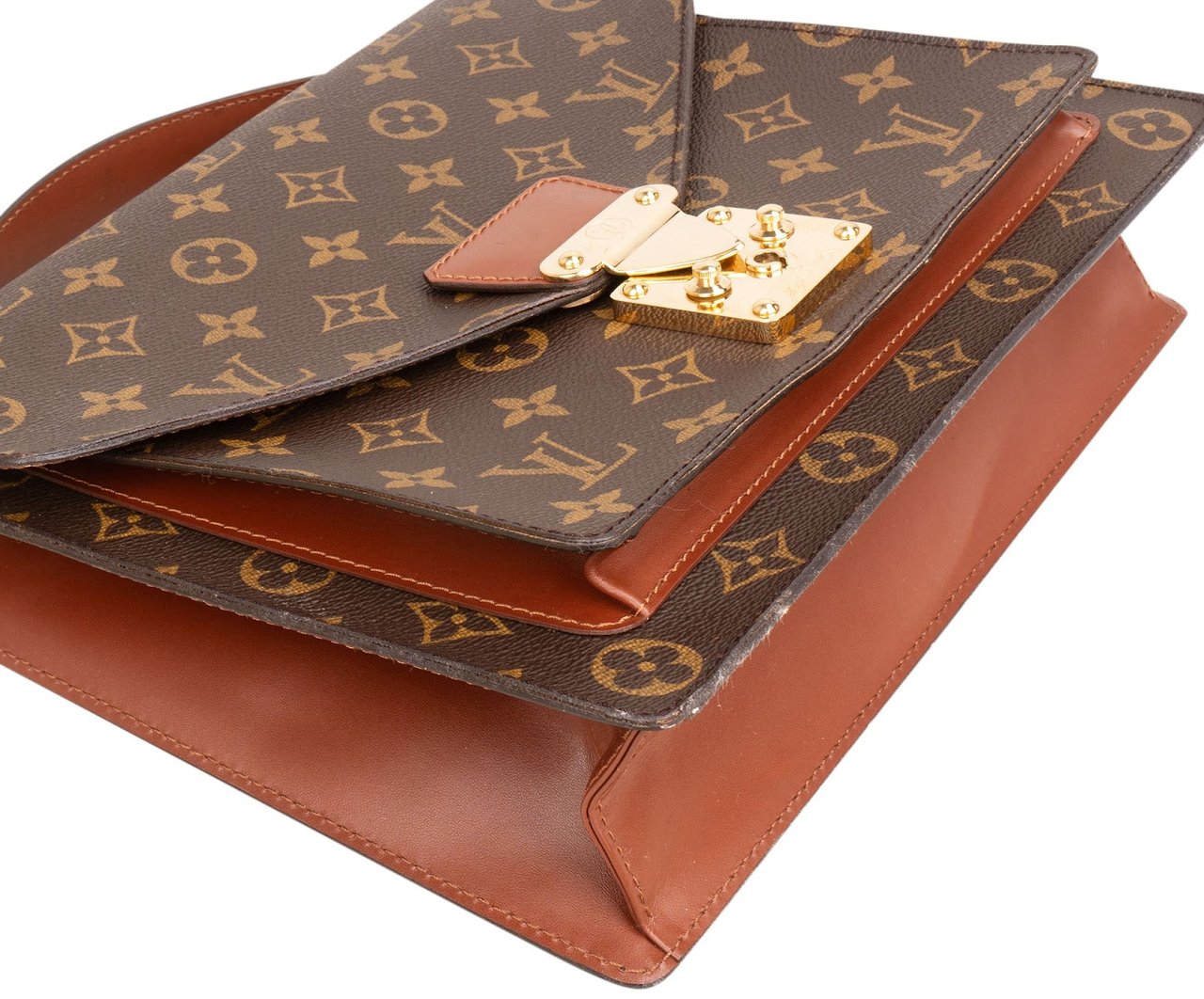 Louis Vuitton Monogram Canvas Monceau Handbag Bruin