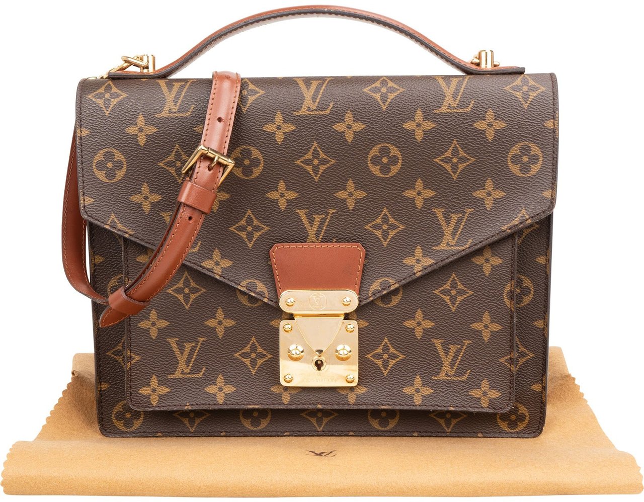 Louis Vuitton Monogram Canvas Monceau Handbag Bruin