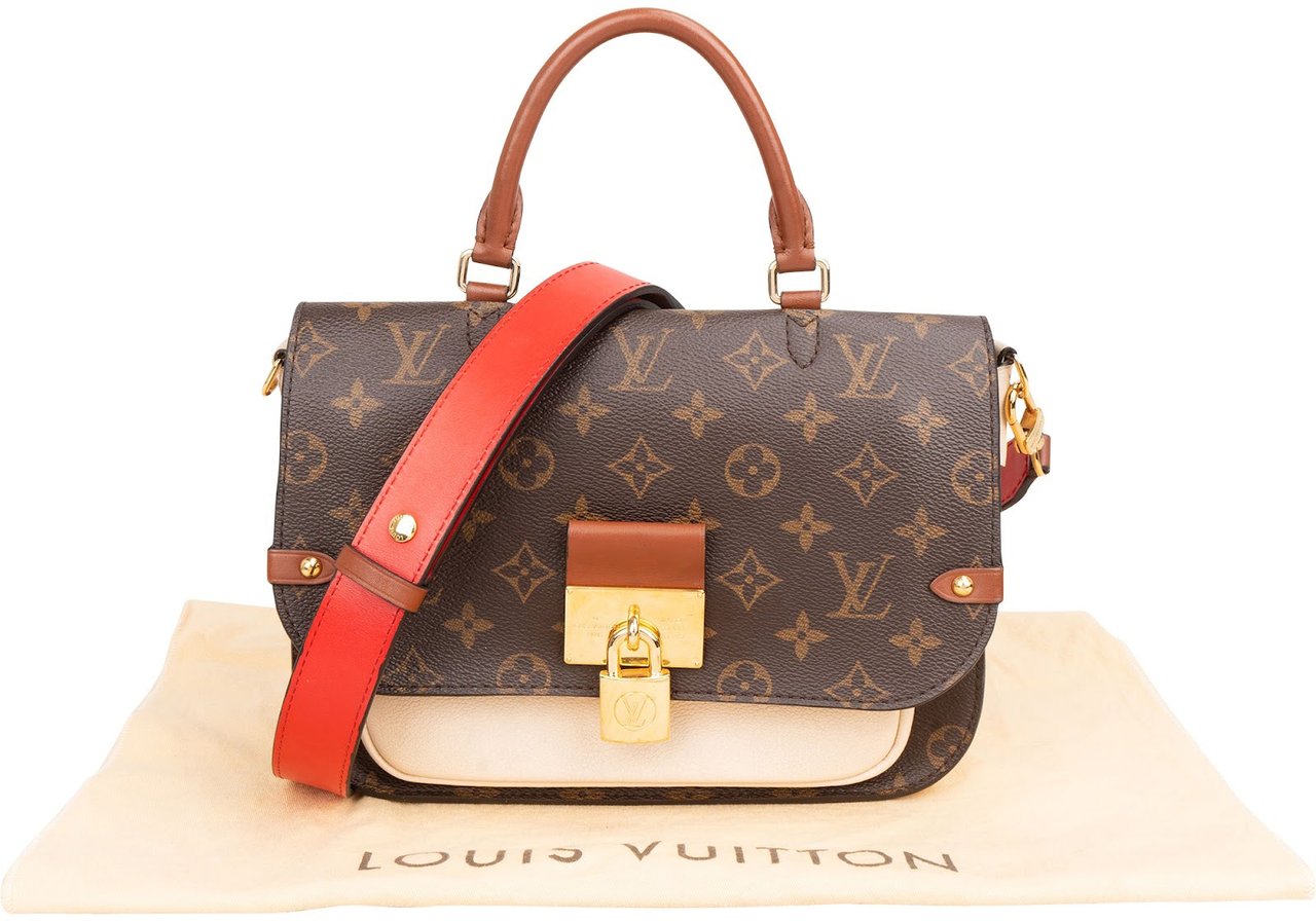 Louis Vuitton Monogram Canvas Vaugirard Crossbody Handbag Bruin