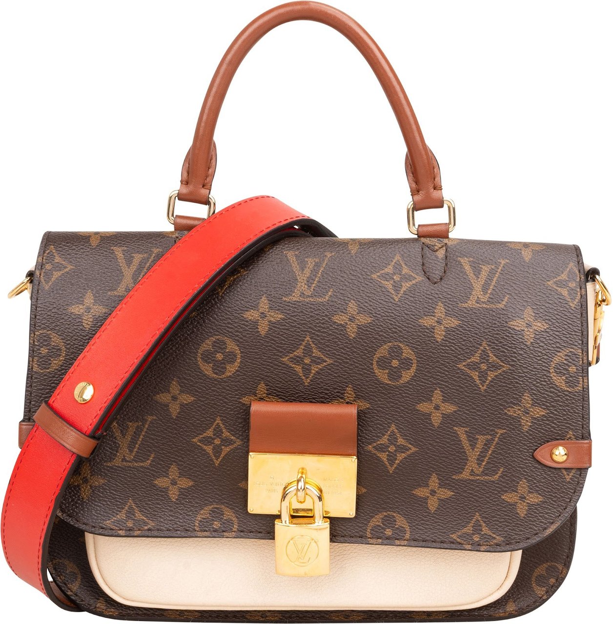 Louis Vuitton Monogram Canvas Vaugirard Crossbody Handbag Bruin