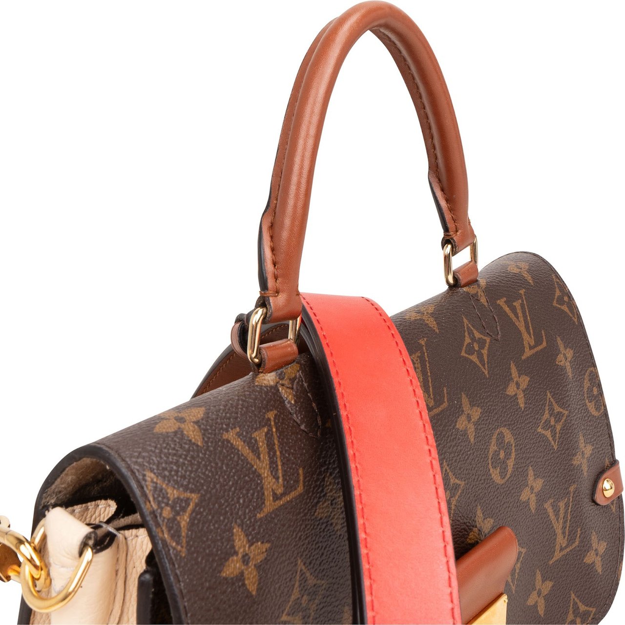 Louis Vuitton Monogram Canvas Vaugirard Crossbody Handbag Bruin